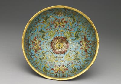 图片[2]-Copper stem bowl in cloisonne enamels, Qing dynasty (1644-1911)-China Archive